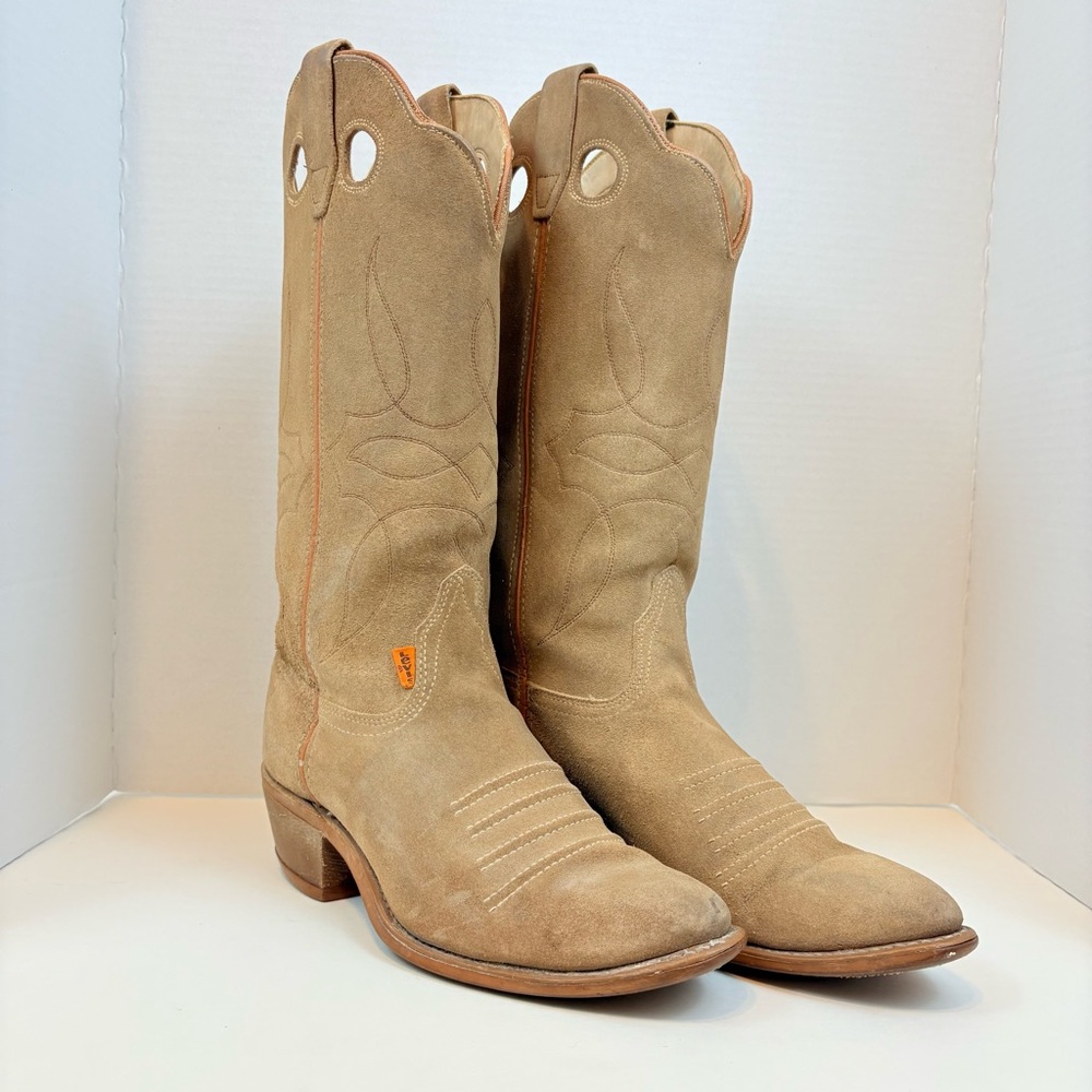 VINTAGE ORANGE TAB Levi's Cowboy Boots Made In USA Women's 6.5M - Sold As Is